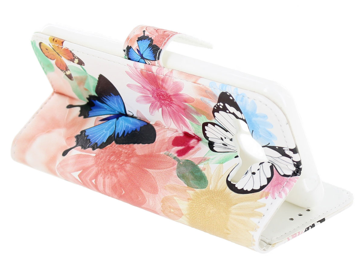 Butterfly 3D Bookcase - Samsung Galaxy J3 2016 hoesje
