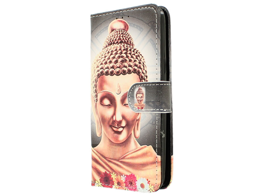 Golden Boeddha Bookcase - Samsung Galaxy J3 hoesje