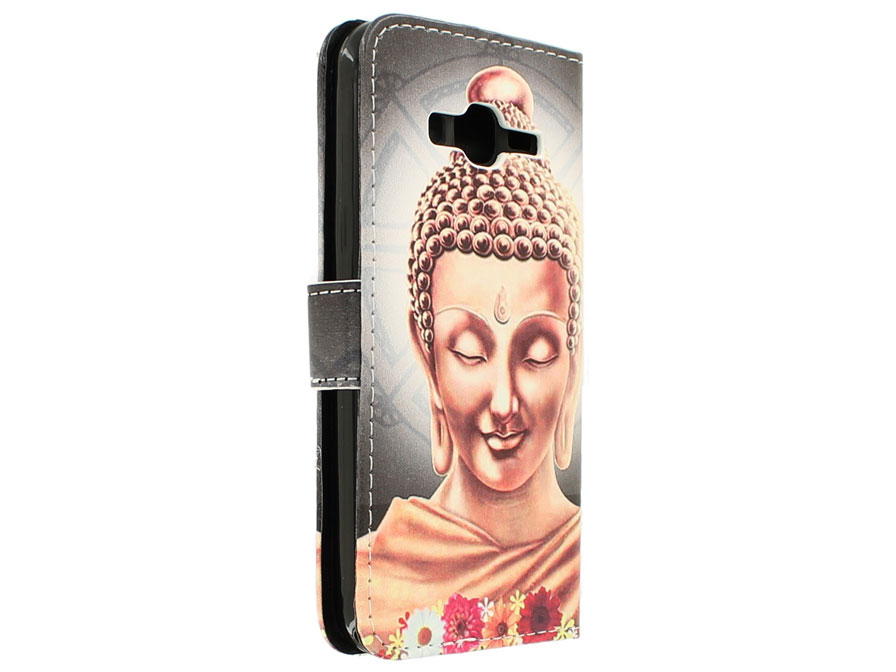 Golden Boeddha Bookcase - Samsung Galaxy J3 hoesje