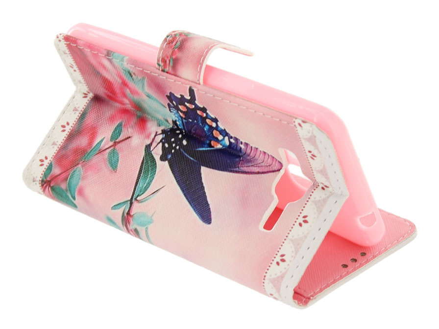 Butterfly Bookcase - Samsung Galaxy J3 2016 hoesje