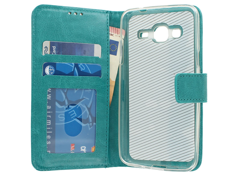 Bookcase Turquoise - Samsung Galaxy J3 2016 hoesje