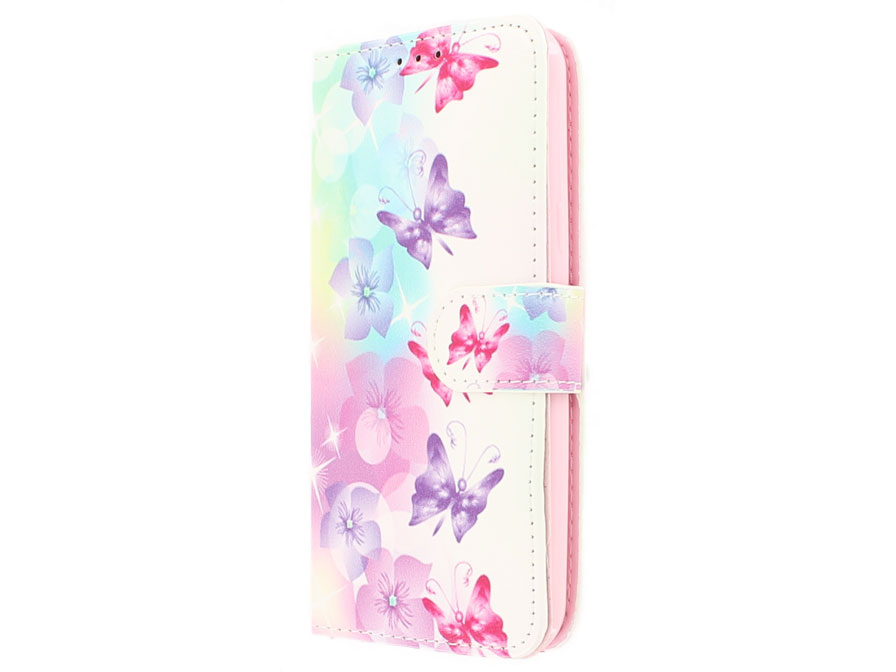 Butterflies Bookcase - Samsung Galaxy J3 2016 hoesje