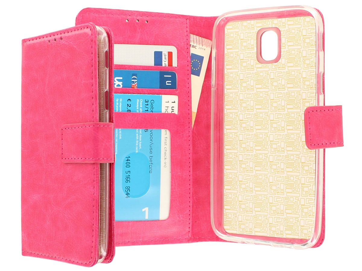 Wallet Bookcase Roze - Samsung Galaxy J3 2017 hoesje
