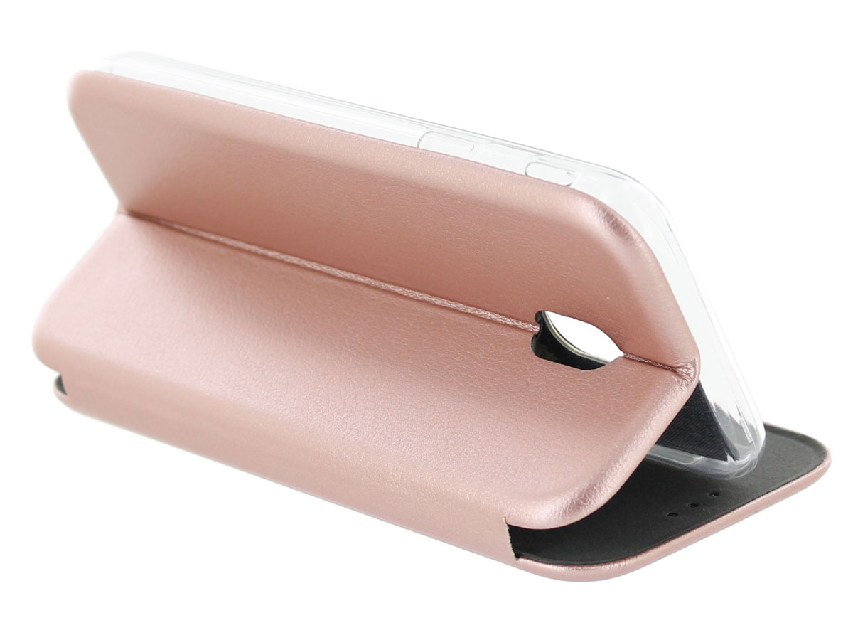 Elegance Slim Bookcase Rosé - Galaxy J3 2017 hoesje