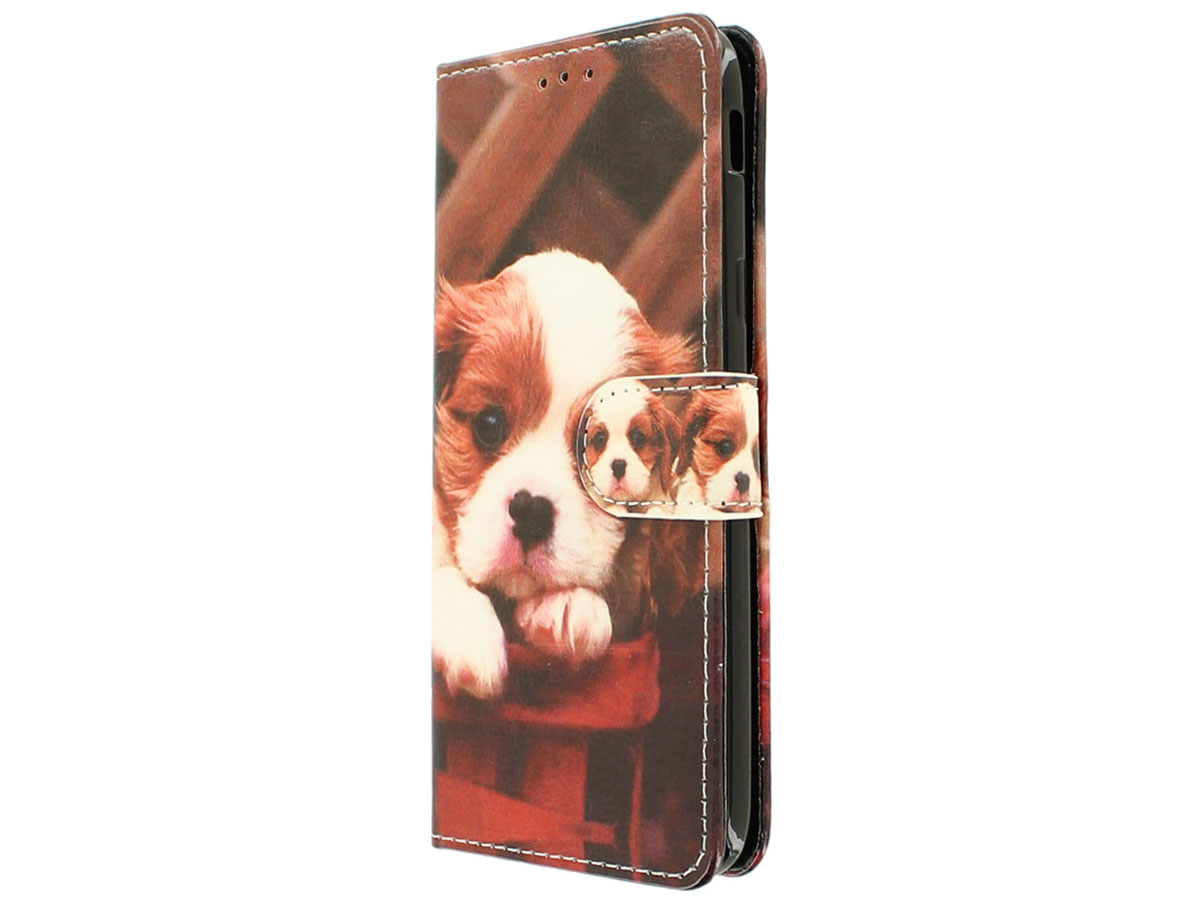 Puppy Dog Bookcase - Samsung Galaxy J3 2017 hoesje