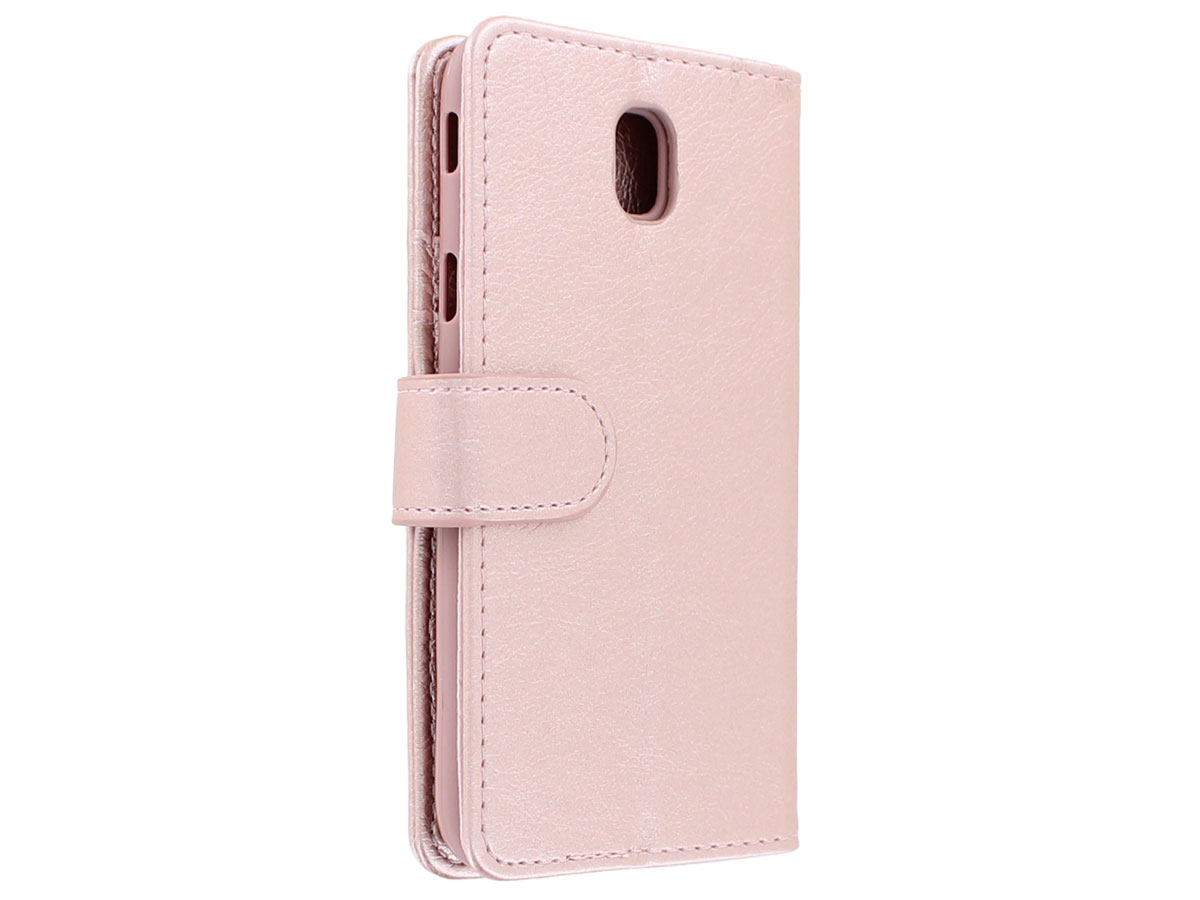 Zipper Book Case Rosé - Samsung Galaxy J3 2017 hoesje