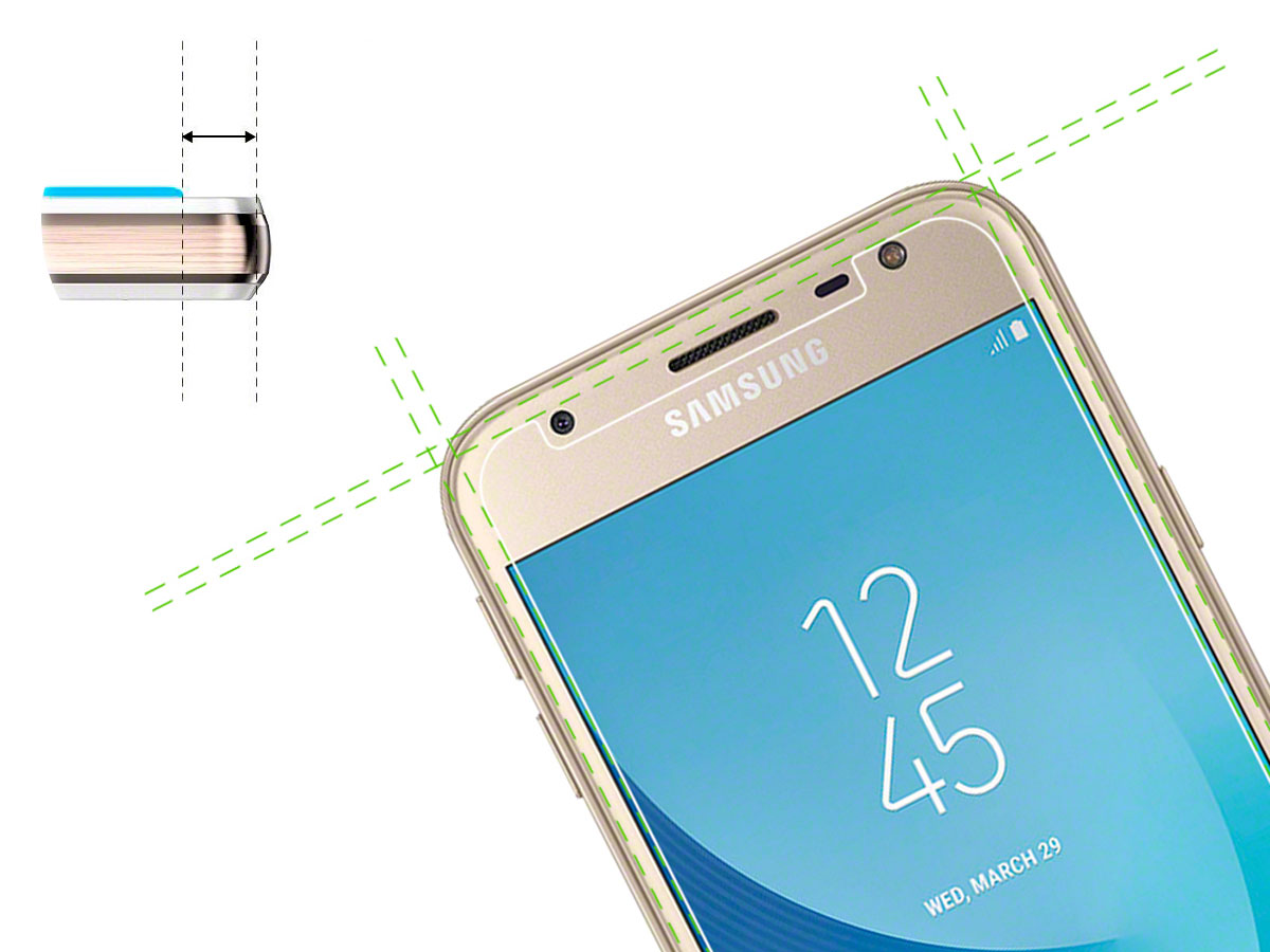 Samsung Galaxy J3 2017 Screenprotector Tempered Glass
