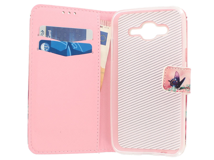 Butterfly Bookcase - Samsung Galaxy J5 2015 Hoesje