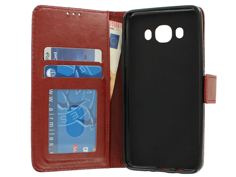 Wallet Bookcase - Samsung Galaxy J5 2016 hoesje (Bruin)