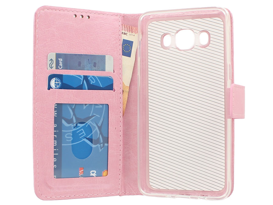 Wallet Bookcase - Samsung Galaxy J5 2016 hoesje (Roze)
