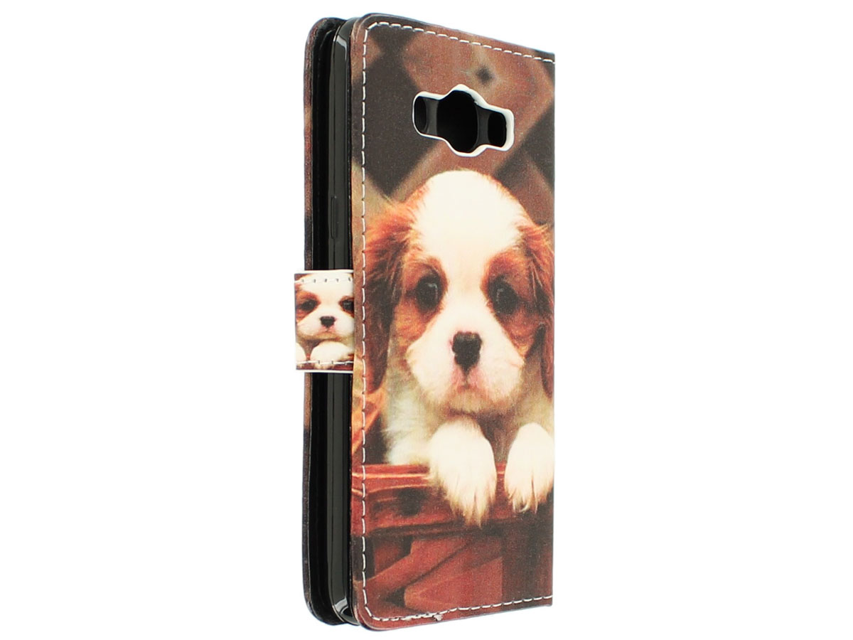 Puppy Dog Bookcase - Samsung Galaxy J5 2016 hoesje