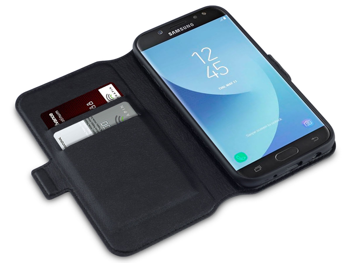 Covert Carbon Bookcase - Samsung Galaxy J5 2017 hoesje