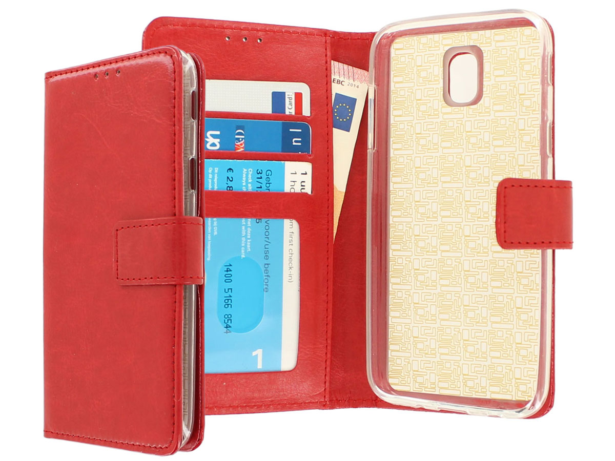 Wallet Bookcase Rood - Samsung Galaxy J5 2017 hoesje