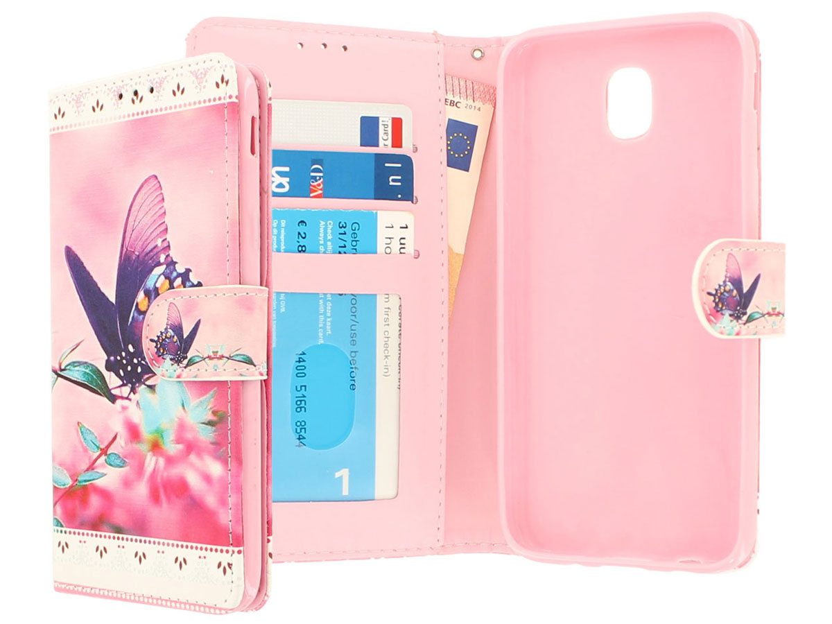 Butterfly Bookcase - Samsung Galaxy J5 2017 hoesje