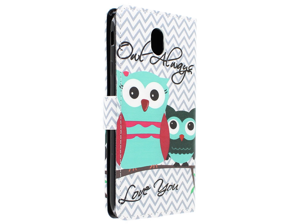 Owl Uiltjes Bookcase - Samsung Galaxy J5 2017 hoesje