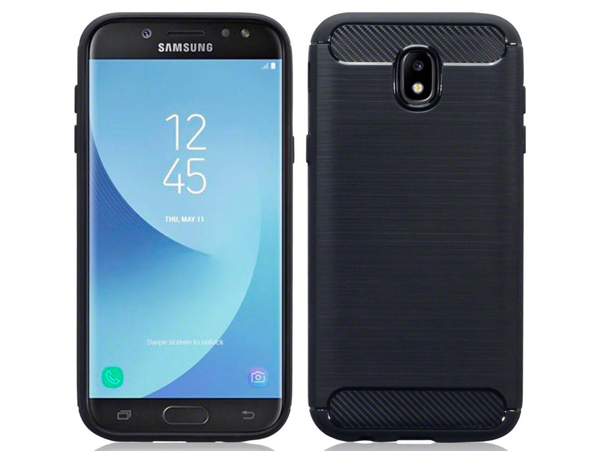 Rugged Carbon TPU Case - Samsung Galaxy J5 2017 hoesje