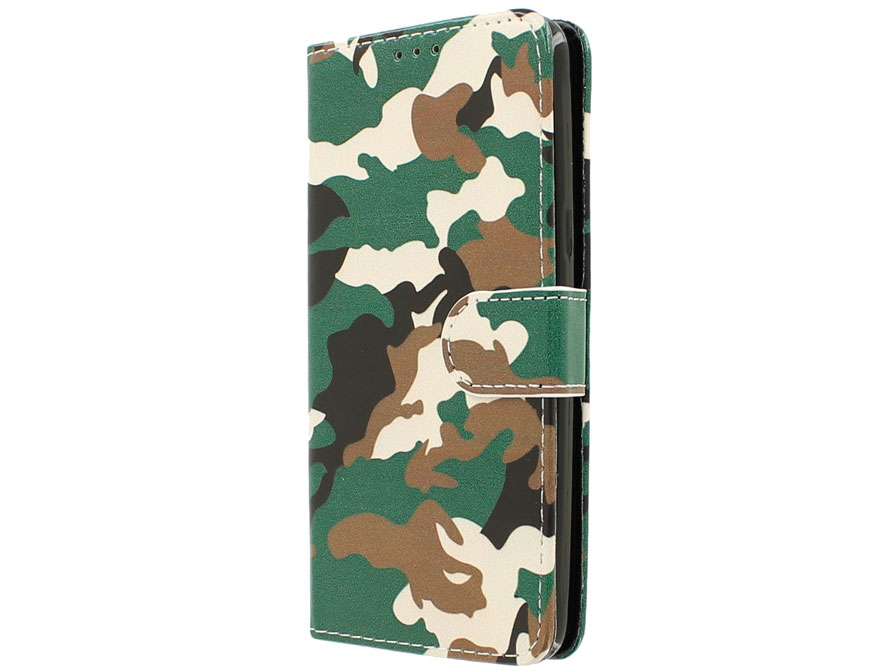 Camouflage Bookcase - Samsung Galaxy J7 2016 hoesje