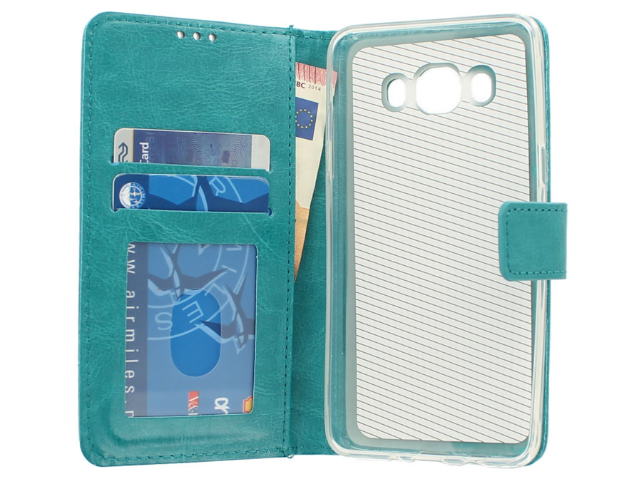 Wallet Bookcase - Samsung Galaxy J7 2016 hoesje (Groen)