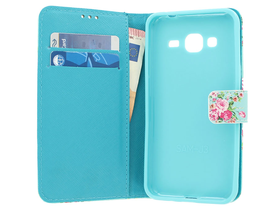 Flower Bookcase - Samsung Galaxy J7 2016 hoesje