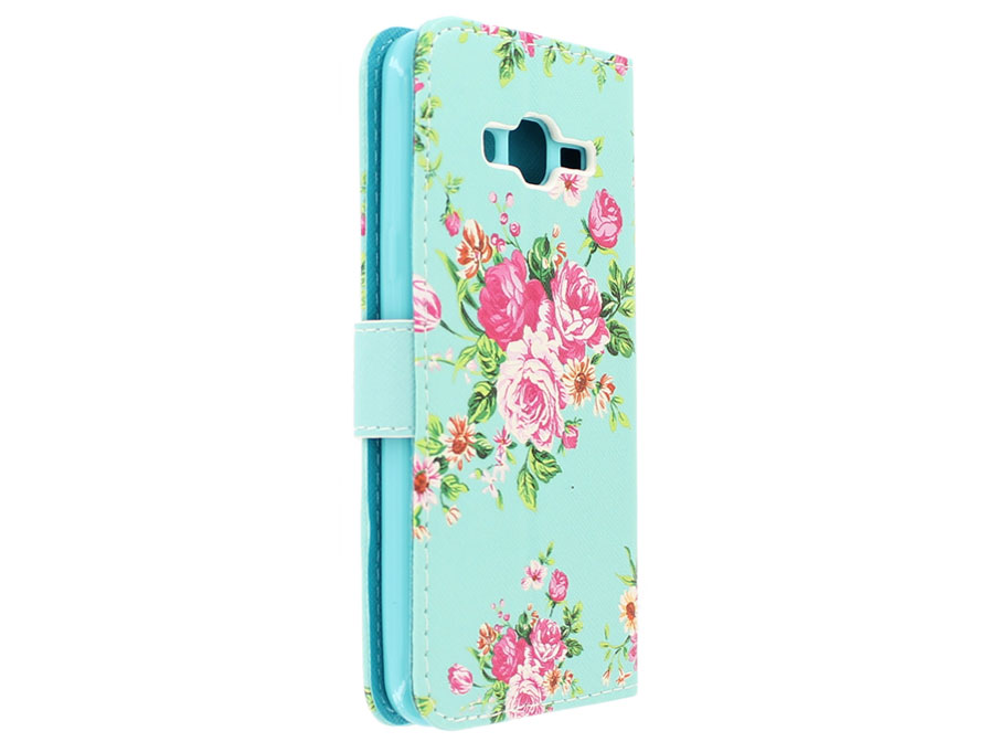 Flower Bookcase - Samsung Galaxy J7 2016 hoesje