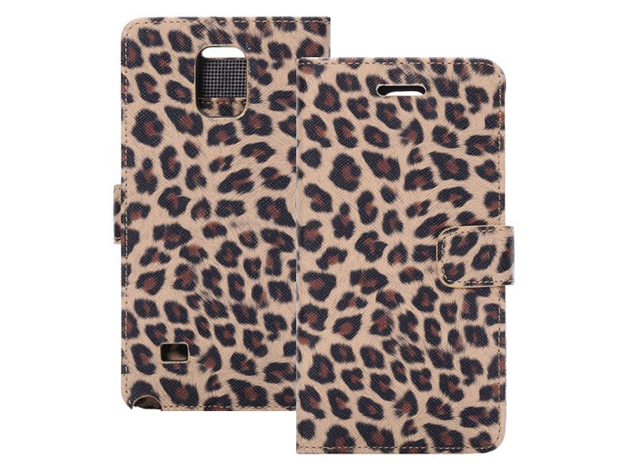 Leopard Book Case - Hoesje voor Samsung Galaxy Note 4
