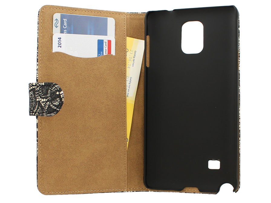 Lace Book Case - Hoesje voor Samsung Galaxy Note 4