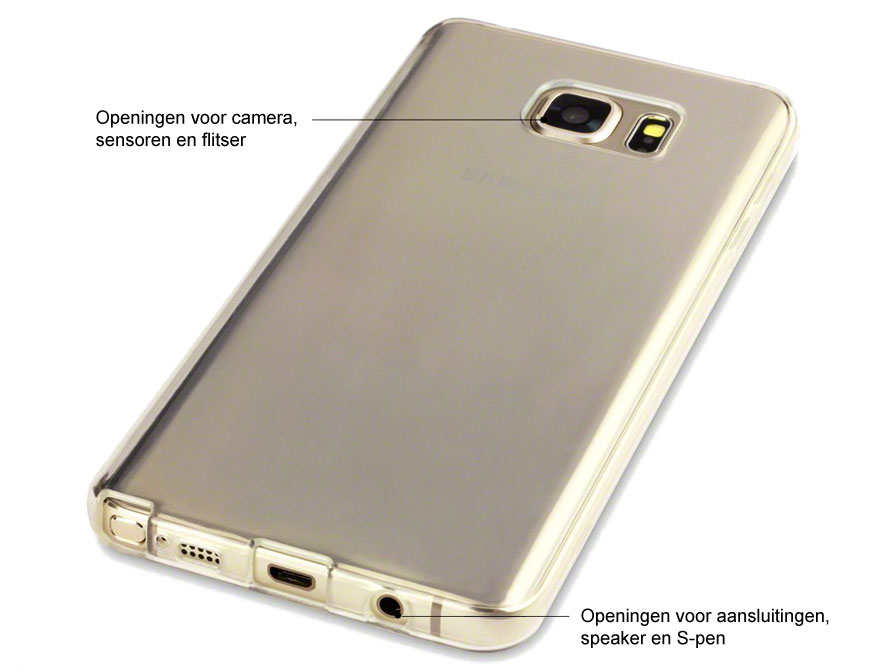 Samsung Galaxy Note 5 hoesje - Doorzichtige TPU Case