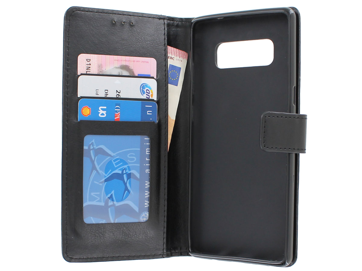 Bookcase Wallet Zwart - Samsung Galaxy Note 8 hoesje