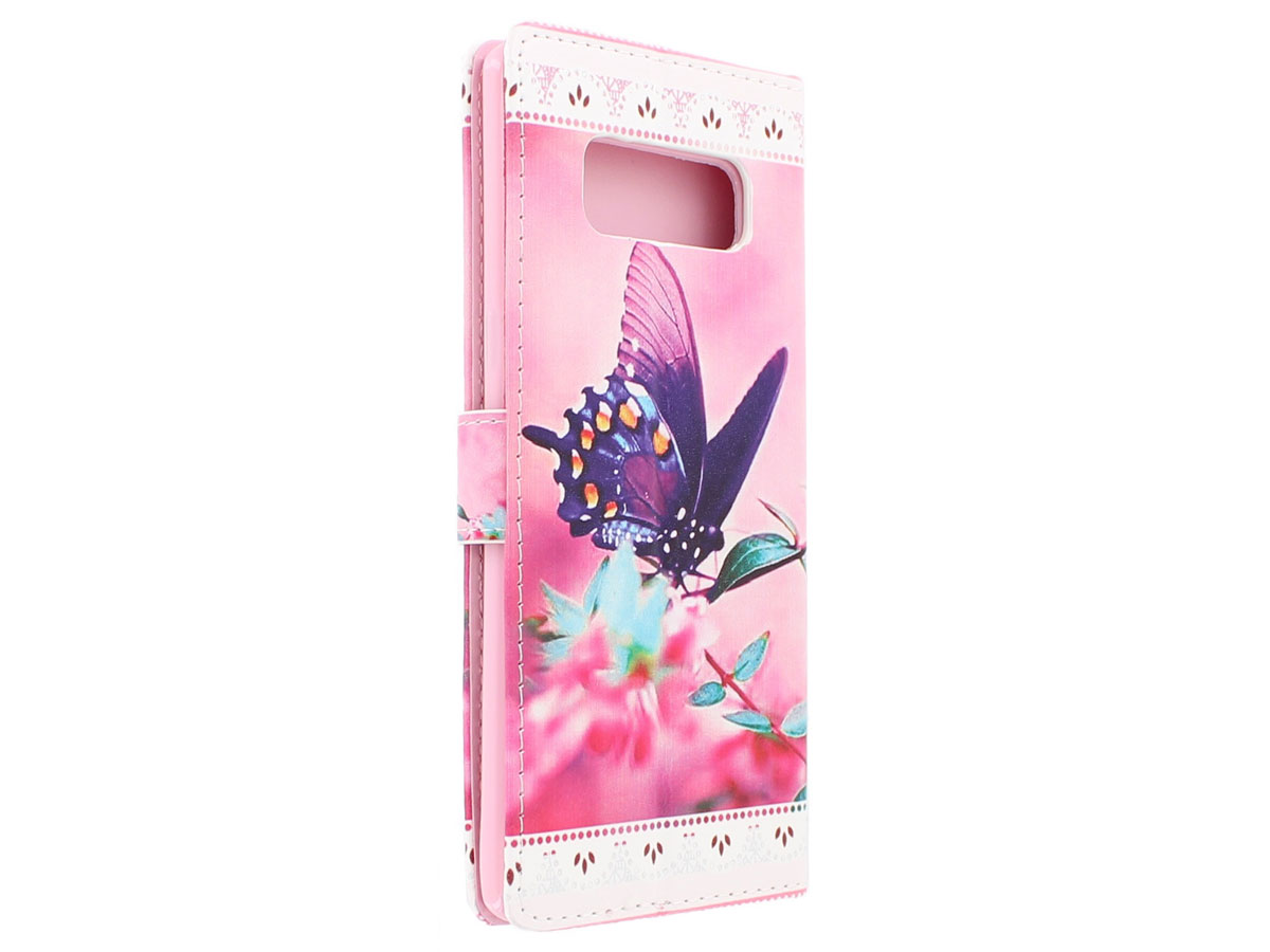 Butterfly Bookcase - Samsung Galaxy Note 8 hoesje