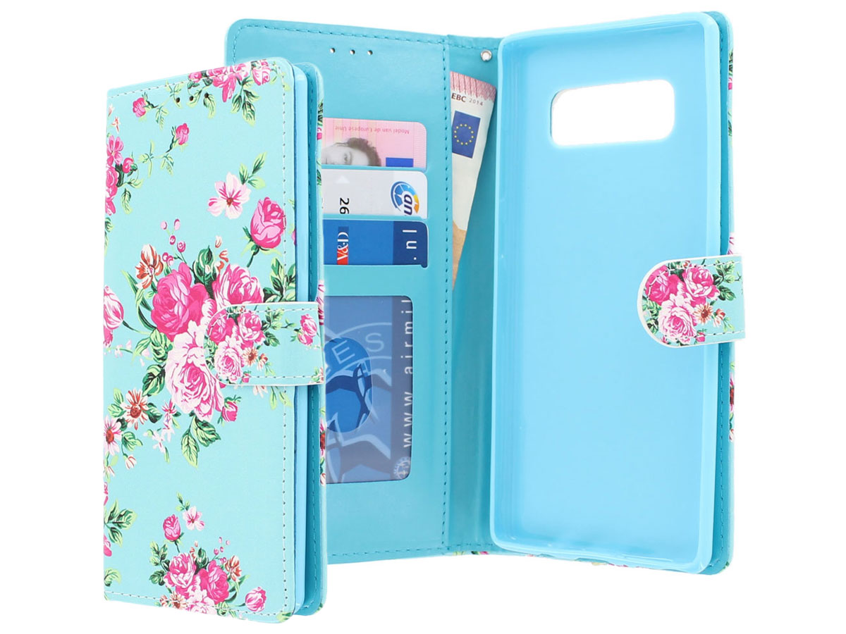 Flower Bookcase - Samsung Galaxy Note 8 hoesje