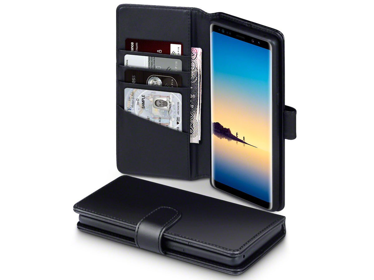 CaseBoutique Case Zwart Leer - Samsung Galaxy Note 8 hoesje