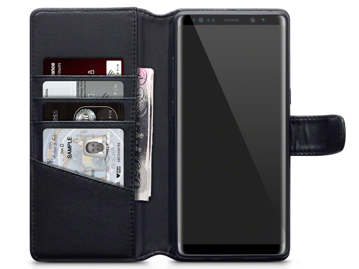 CaseBoutique Case Zwart Leer - Samsung Galaxy Note 8 hoesje