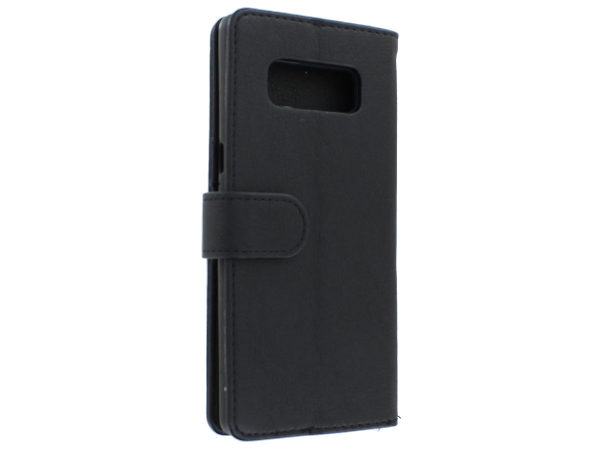 Zipper Book Case Zwart - Samsung Galaxy Note 8 hoesje