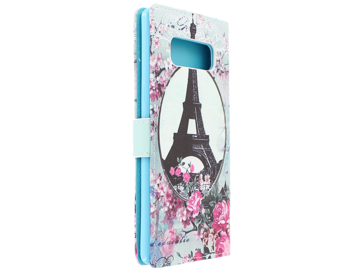 Retro Paris Bookcase - Samsung Galaxy Note 8 hoesje