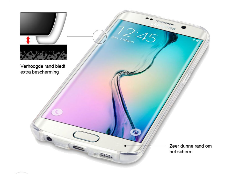 TPU Crystal Case - Doorzichtig Samsung Galaxy S6 Edge hoesje