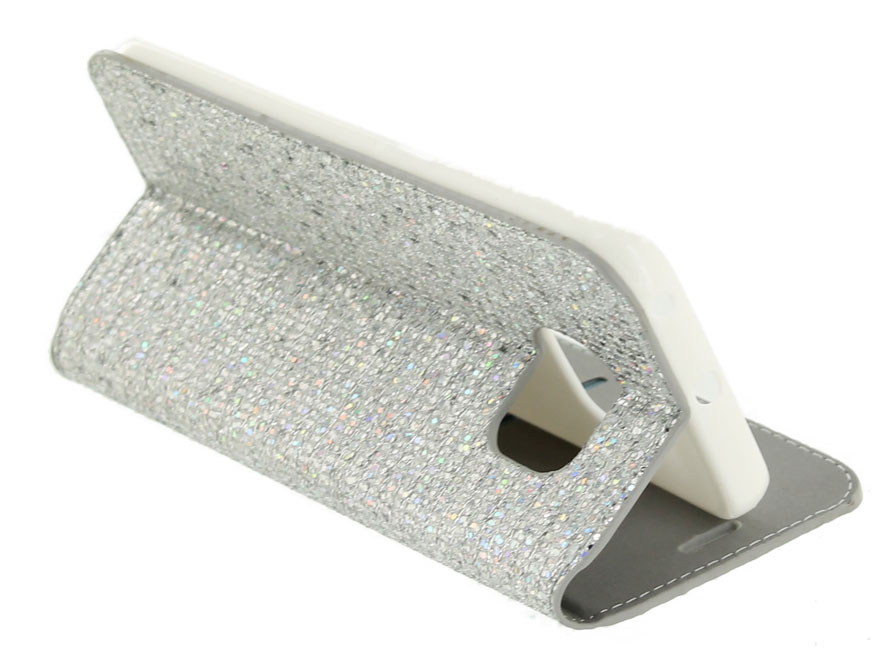 Glitter Bookcase - Samsung Galaxy S6 Edge hoesje