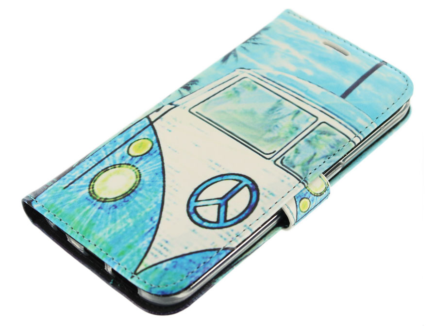 VW Samba Busje Bookcase - Samsung Galaxy S6 Edge hoesje