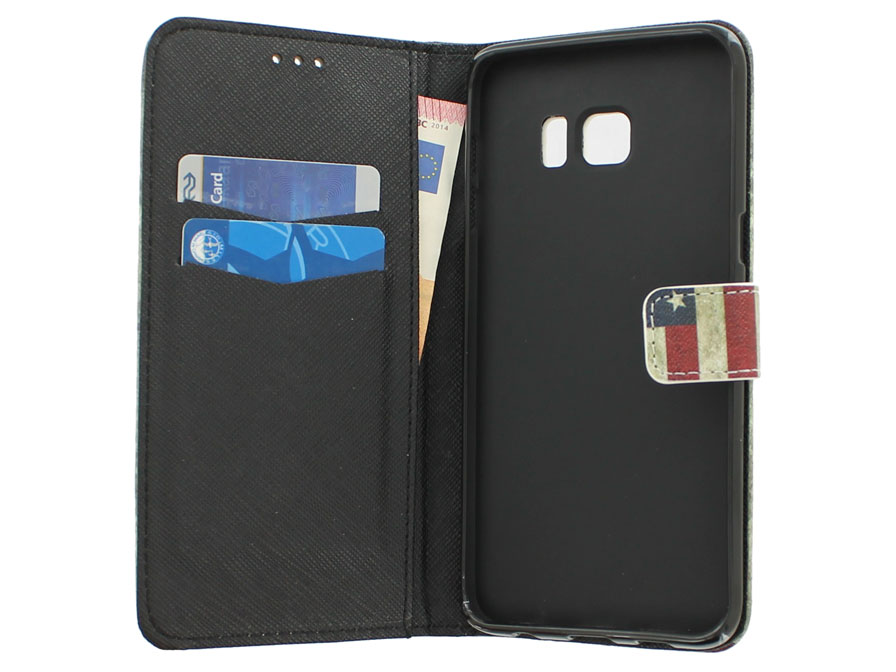 Samsung Galaxy S6 Edge Plus hoesje - USA Walletcase