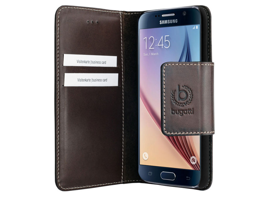 Bugatti BookCase Amsterdam - Leren Samsung Galaxy S6 Hoesje
