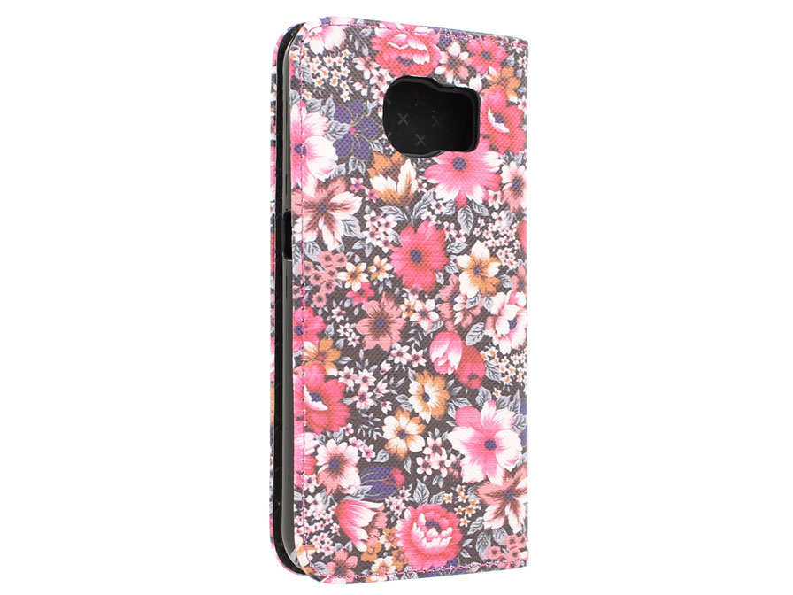 Floral Slimline Book Case - Samsung Galaxy S6 Hoesje