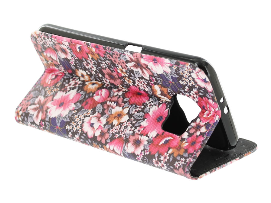 Floral Slimline Book Case - Samsung Galaxy S6 Hoesje