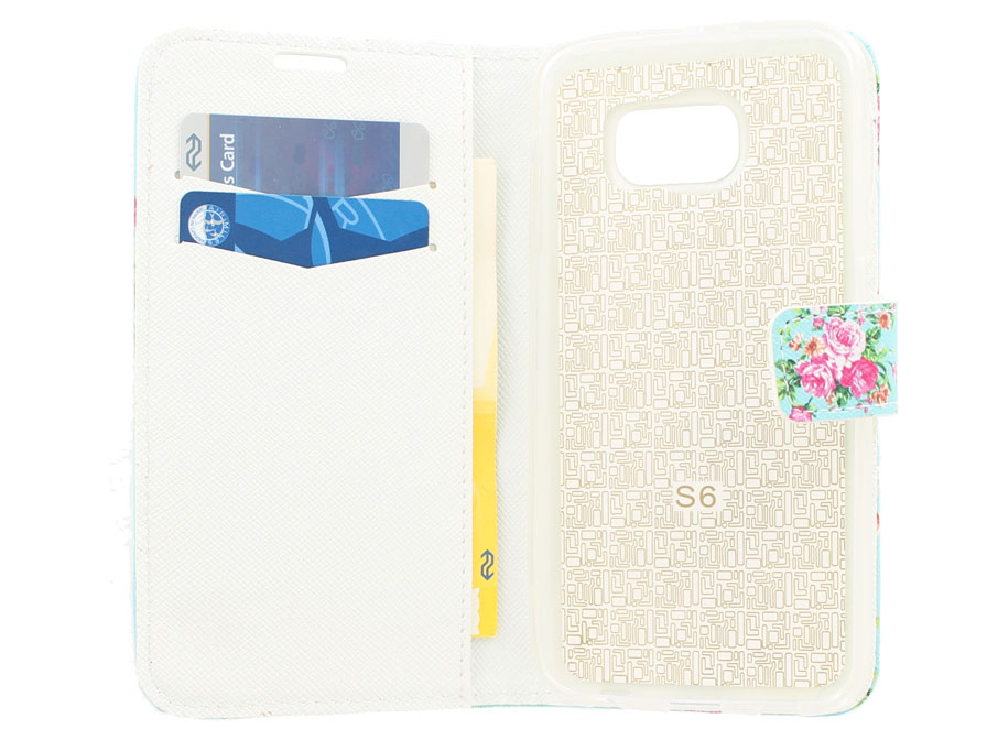 Flower Book Case Hoesje voor Samsung Galaxy S6