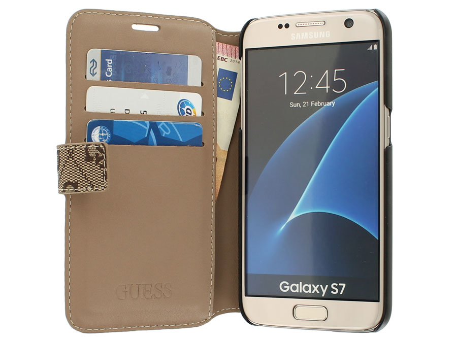 Guess Monogram Folio - Samsung Galaxy S7 hoesje