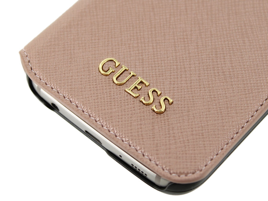 Guess Saffiano Bookcase - Samsung Galaxy S7 hoesje