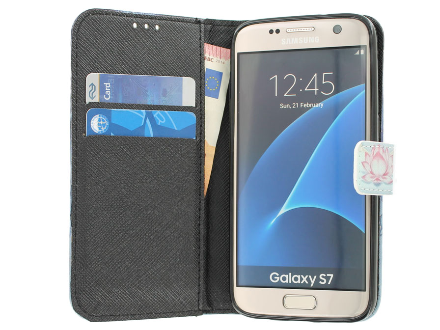 Boeddha Lily Bookcase - Samsung Galaxy S7 hoesje