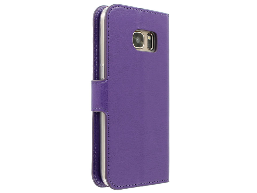Wallet Book Case - Samsung Galaxy S7 hoesje (Paars)