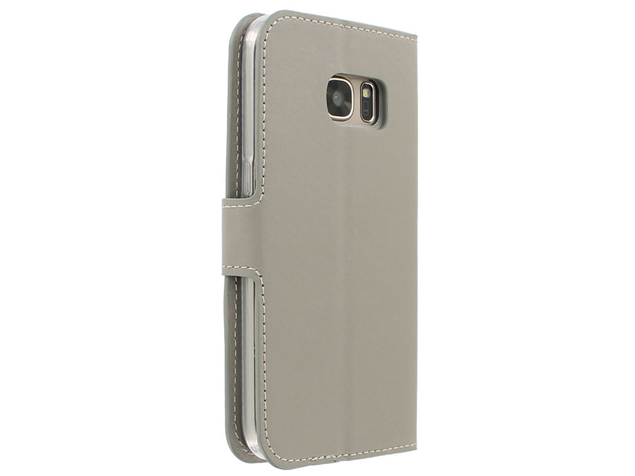 Wallet Book Case - Samsung Galaxy S7 hoesje (Taupe)