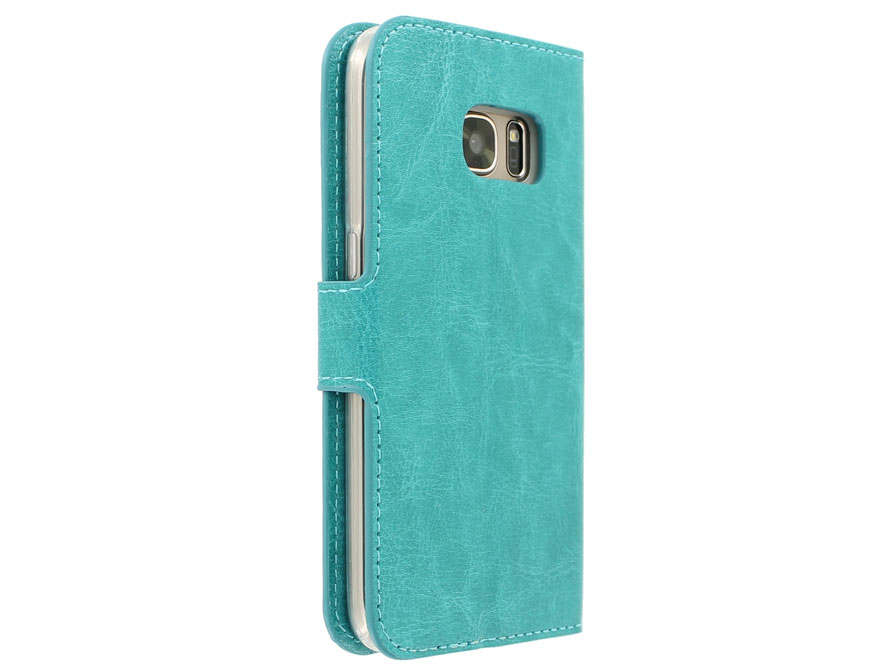 Wallet Book Case - Samsung Galaxy S7 hoesje (Turquoise)