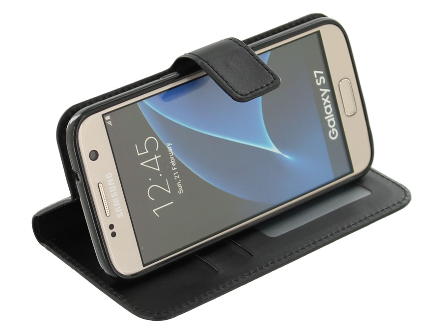 Wallet Book Case - Samsung Galaxy S7 hoesje (Zwart)