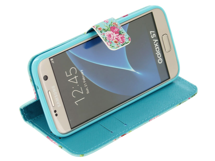 Flower Bookcase - Samsung Galaxy S7 hoesje